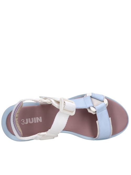 Malia leather and fabric sandals 3JUIN | MALIA 010 BUNNIE FLOORMARINE